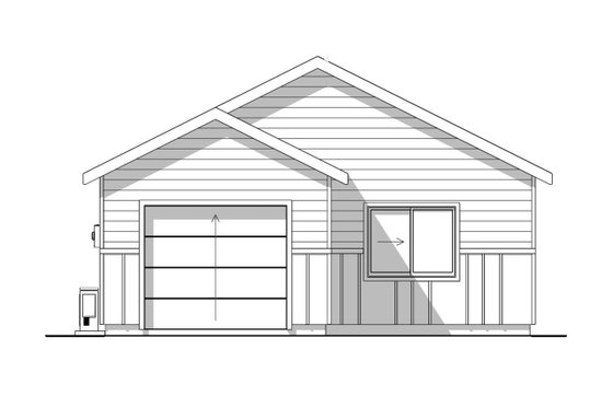 Exterior - Rear Elevation for Cottage House Plan #1099-5 - 2 bed, 2 bath