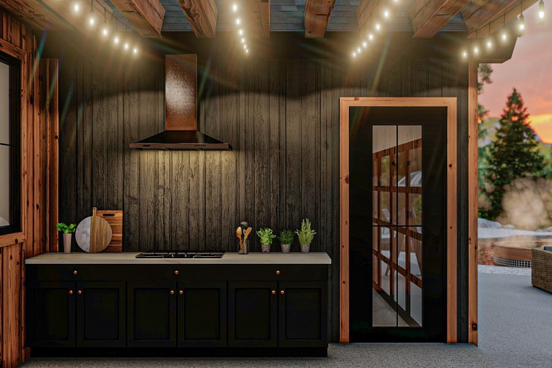 House Design - Exterior - Outdoor Living 1 for Cabin House Plan #455-257 - 2 bed, 2 bath