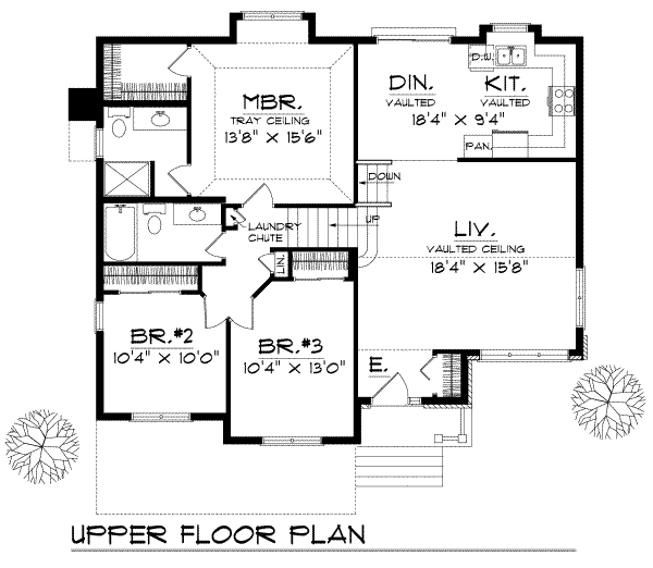 Architectural House Design - Traditional Floor Plan - Main Floor Plan #70-181