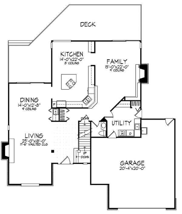 House Plan Design - Country Floor Plan - Main Floor Plan #320-691