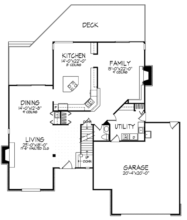 Architectural House Design - Country Floor Plan - Main Floor Plan #320-691