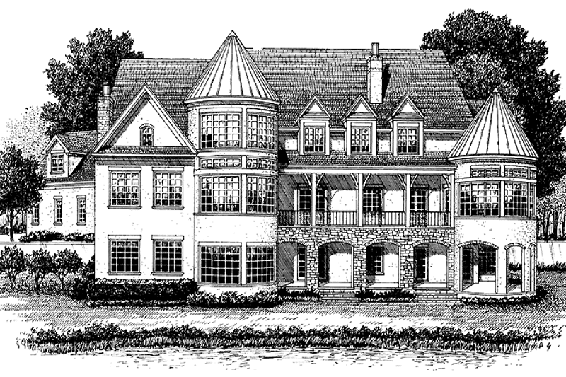 Dream House Plan - Exterior - Rear Elevation for Country House Plan #453-244 - 6 bed, 6 bath
