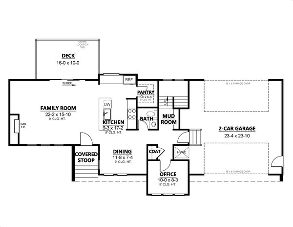 Modern Floor Plan - Main Floor Plan #1080-28