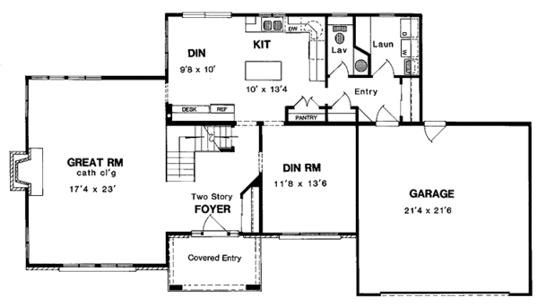 Home Plan - Contemporary Floor Plan - Main Floor Plan #316-185