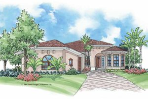 Mediterranean Exterior - Front Elevation Plan #930-385