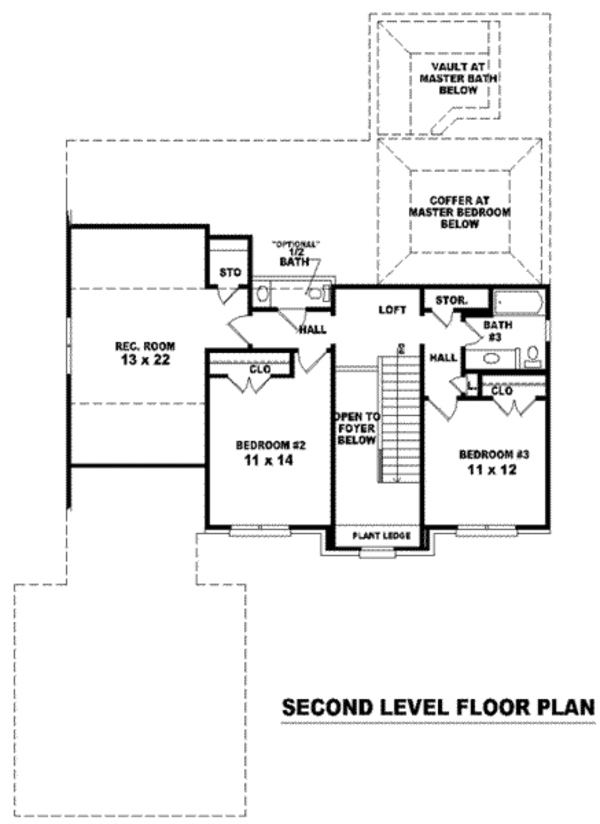 European Floor Plan - Upper Floor Plan #81-934