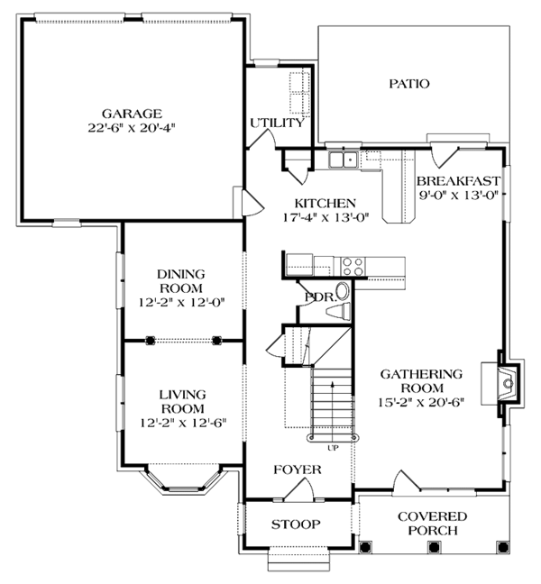 Home Plan - Classical Floor Plan - Main Floor Plan #453-345