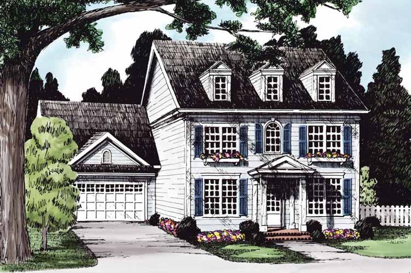 Home Plan - Exterior - Front Elevation 3 for Classical House Plan #927-614 - 4 bed, 2.5 bath