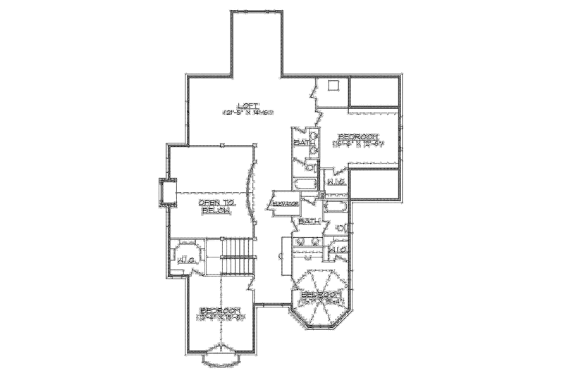 Home Plan - Floor Plan - Upper Floor for Country House Plan #945-78 - 4 bed, 3.5 bath