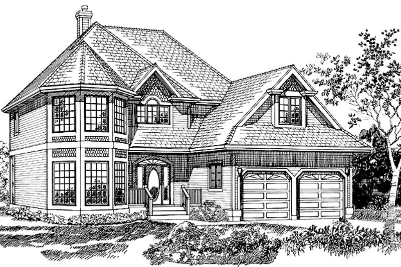 Architectural House Design - Traditional Exterior - Front Elevation Plan #47-771