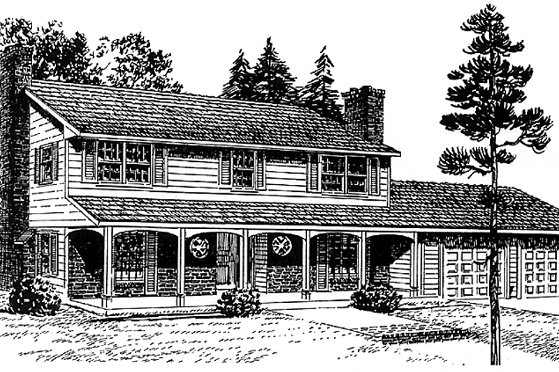 Dream House Plan - Country Exterior - Front Elevation Plan #320-1032