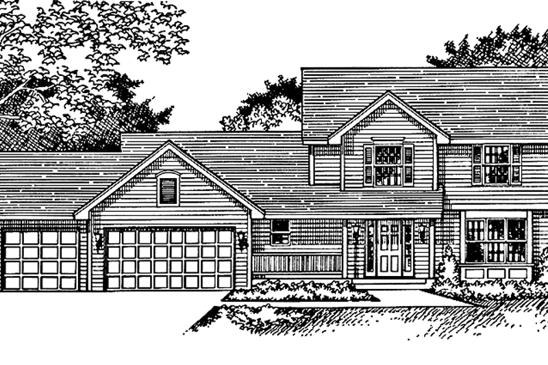 Home Plan - Exterior - Front Elevation 3 for Country House Plan #51-811 - 3 bed, 2.5 bath