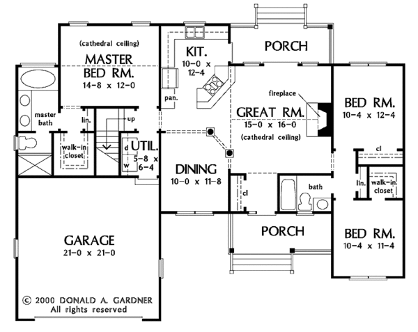 Architectural House Design - Country Floor Plan - Main Floor Plan #929-555
