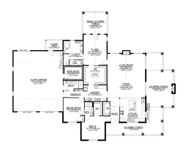 Architectural House Design - Barndominium Floor Plan - Main Floor Plan #1064-257