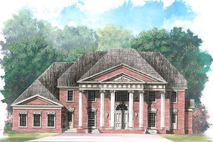 Classical Exterior - Front Elevation Plan #119-246