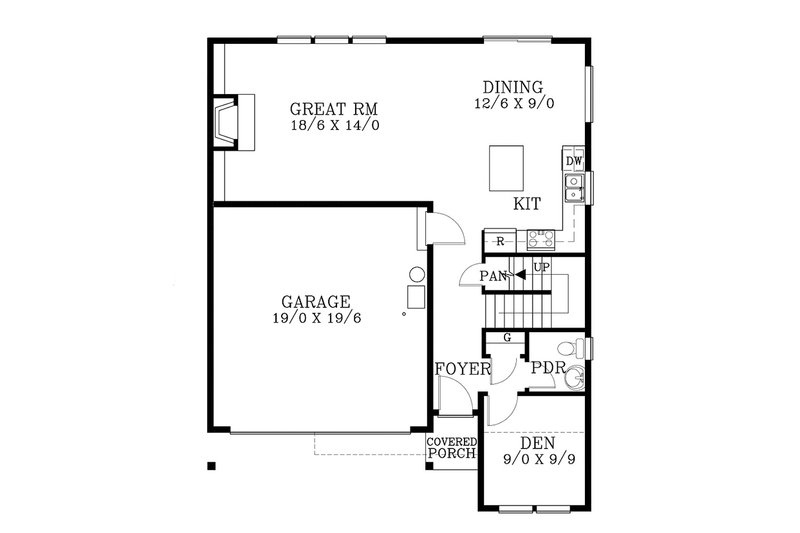 House Plan Design - Floor Plan - Main Floor for Country House Plan #53-580 - 3 bed, 2.5 bath