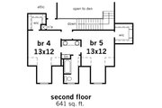 Southern Style House Plan - 5 Beds 3.5 Baths 2904 Sq/Ft Plan #16-219 