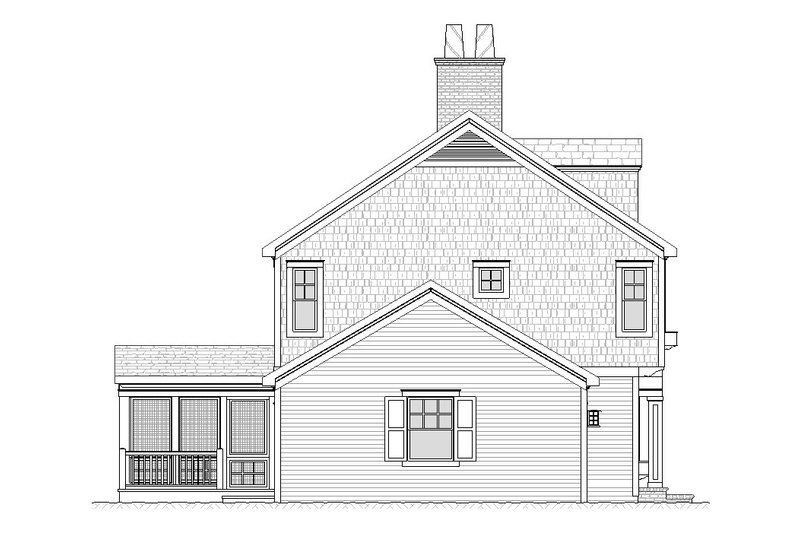 Architectural House Design - Left Side Elevation