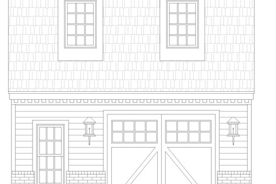 Exterior - Front Elevation 3 for Contemporary House Plan #932-931, 0 bath