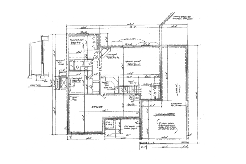 House Plan Design - Floor Plan - Lower Floor for Ranch House Plan #58-181 - 3 bed, 2 bath