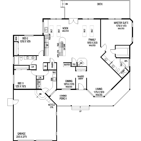 Country Floor Plan - Main Floor Plan #60-186