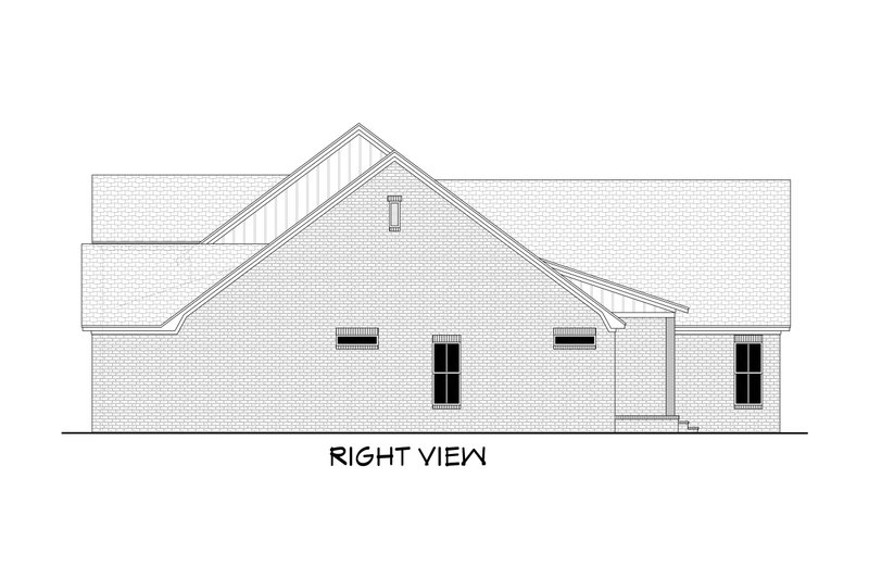 Architectural House Design - Exterior - Other Elevation 2 for Farmhouse House Plan #430-199 - 4 bed, 3.5 bath
