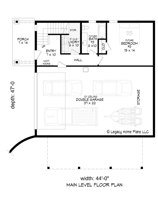 Modern Floor Plan - Main Floor Plan #932-634