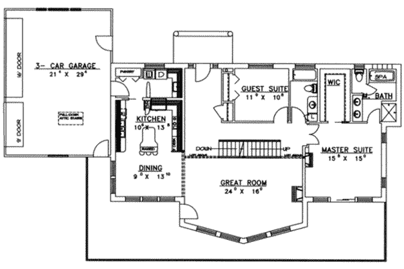 Home Plan - Floor Plan - Upper Floor for Modern House Plan #117-178 - 5 bed, 4 bath