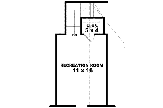 Floor Plan - Upper Floor for Traditional House Plan #81-707 - 3 bed, 2 bath