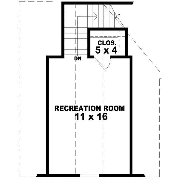 Floor Plan - Upper Floor for Traditional House Plan #81-707 - 3 bed, 2 bath