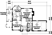 Traditional Style House Plan - 3 Beds 1 Baths 1837 Sq/Ft Plan #25-4766 