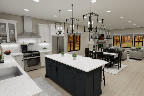 Interior - Kitchen 1 for Craftsman House Plan #51-1400 - 3 bed, 2 bath