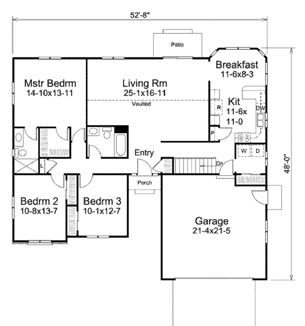 Ranch Floor Plan - Main Floor Plan #57-461