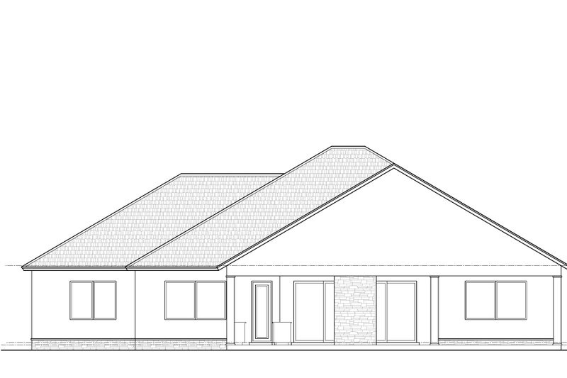 Home Plan - Exterior - Rear Elevation for Craftsman House Plan #938-152 - 3 bed, 3.5 bath