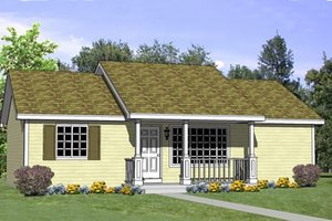 Ranch Exterior - Front Elevation Plan #116-257
