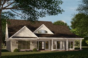 Exterior - Rear Elevation for Country House Plan #17-647 - 3 bed, 2 bath