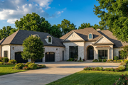 European Style House Plan - 4 Beds 4.5 Baths 4300 Sq/Ft Plan #17-644 Exterior 