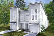 Modern Style House Plan - 3 Beds 3 Baths 1377 Sq/Ft Plan #513-2291 Exterior 