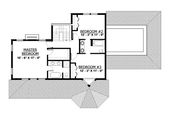 Country Floor Plan - Upper Floor Plan #524-1