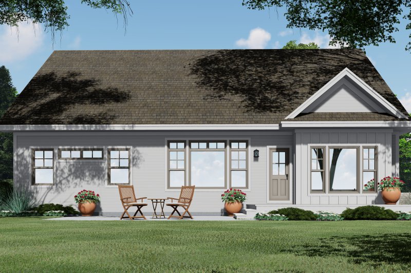 Dream House Plan - Exterior - Rear Elevation 1 for Traditional House Plan #51-1186 - 3 bed, 2 bath
