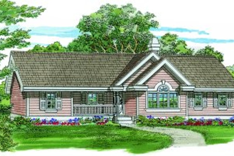 Exterior - Front Elevation 2 for Ranch House Plan #47-326 - 3 bed, 2 bath