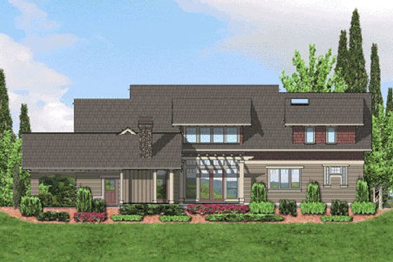 Exterior - Rear Elevation 1 for Craftsman House Plan #48-364 - 4 bed, 4 bath