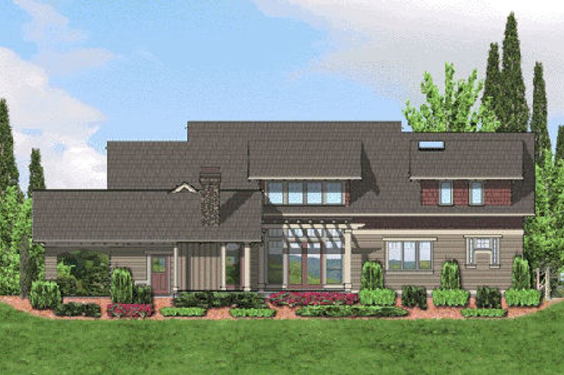 Home Plan - Exterior - Rear Elevation 1 for Craftsman House Plan #48-364 - 4 bed, 4 bath