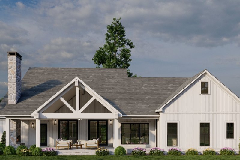 Home Plan - Exterior - Rear Elevation for Farmhouse House Plan #923-410 - 3 bed, 2.5 bath