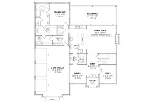 Floor Plan - Main Floor for Tudor House Plan #1096-50 - 4 bed, 3.5 bath