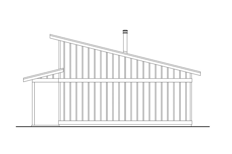 House Blueprint - Exterior - Other Elevation 1 for Contemporary House Plan #124-1406, 1 bath
