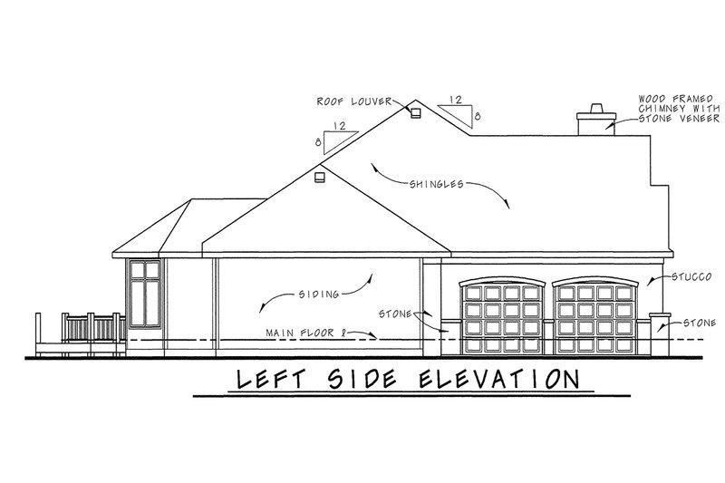 Home Plan - Exterior - Other Elevation for European House Plan #20-1818 - 3 bed, 4 bath