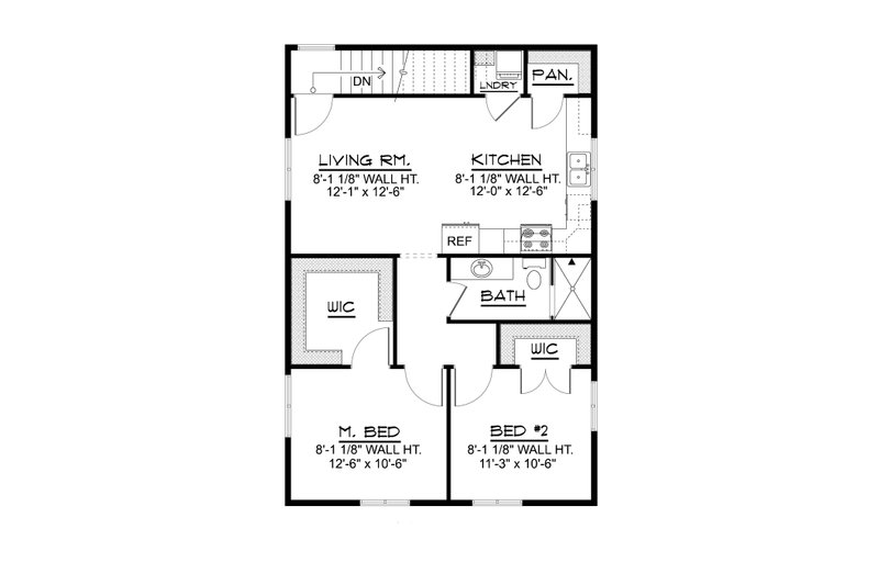 Dream House Plan - Floor Plan - Upper Floor for Modern House Plan #1064-378 - 2 bed, 1 bath