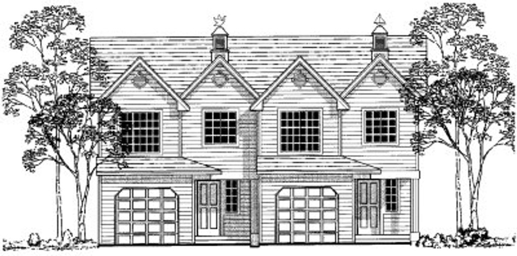 Exterior - Front Elevation 2 for Traditional House Plan #303-460 - 3 bed, 2.5 bath