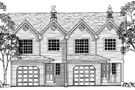 Exterior - Front Elevation for Traditional House Plan #303-460 - 3 bed, 2.5 bath